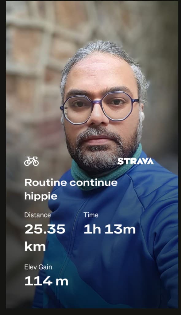 Ride of 25.35 km in 1 hour 13 minutes.